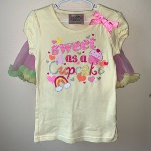 Sz 5 Girls “SWEET AS A CUPCAKE” birthday tutti complete outfit set